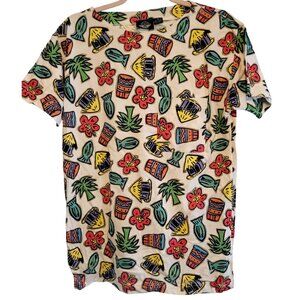 Dockers Levi's Womens Vintage 1992 Deadstock Sugar Shack T-Shirt M Floral Tiki